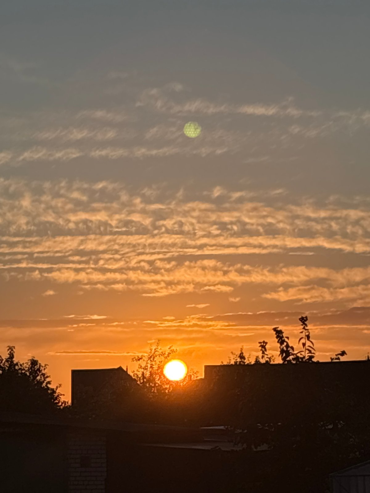 Layered sunset sky over Kapyĺ, Belarus