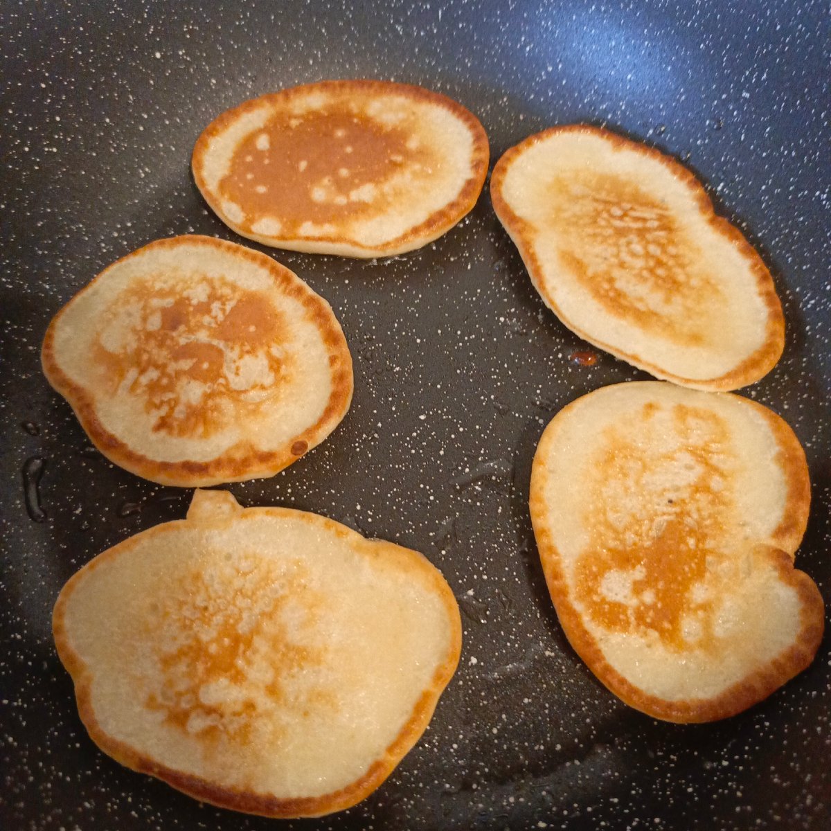 Morning breakfast preparation with young child documented