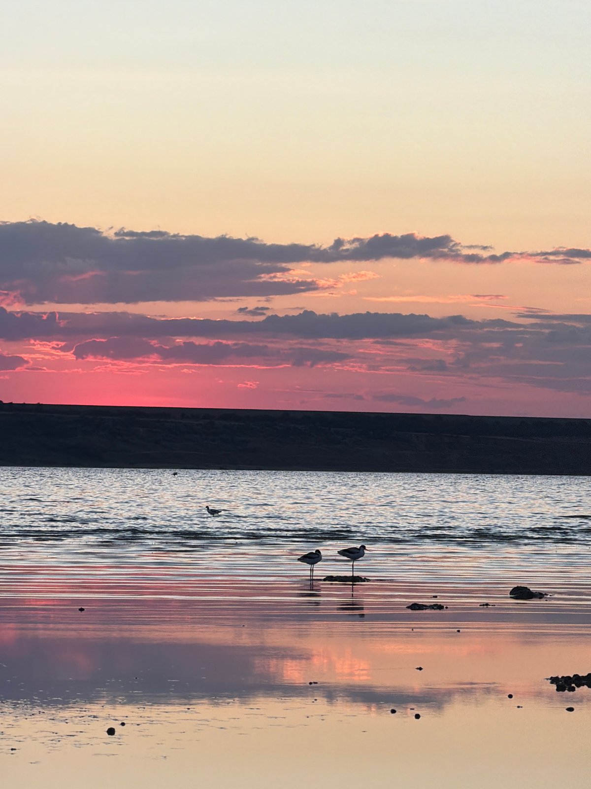 Colorful sunset over a calm bay near Odesa