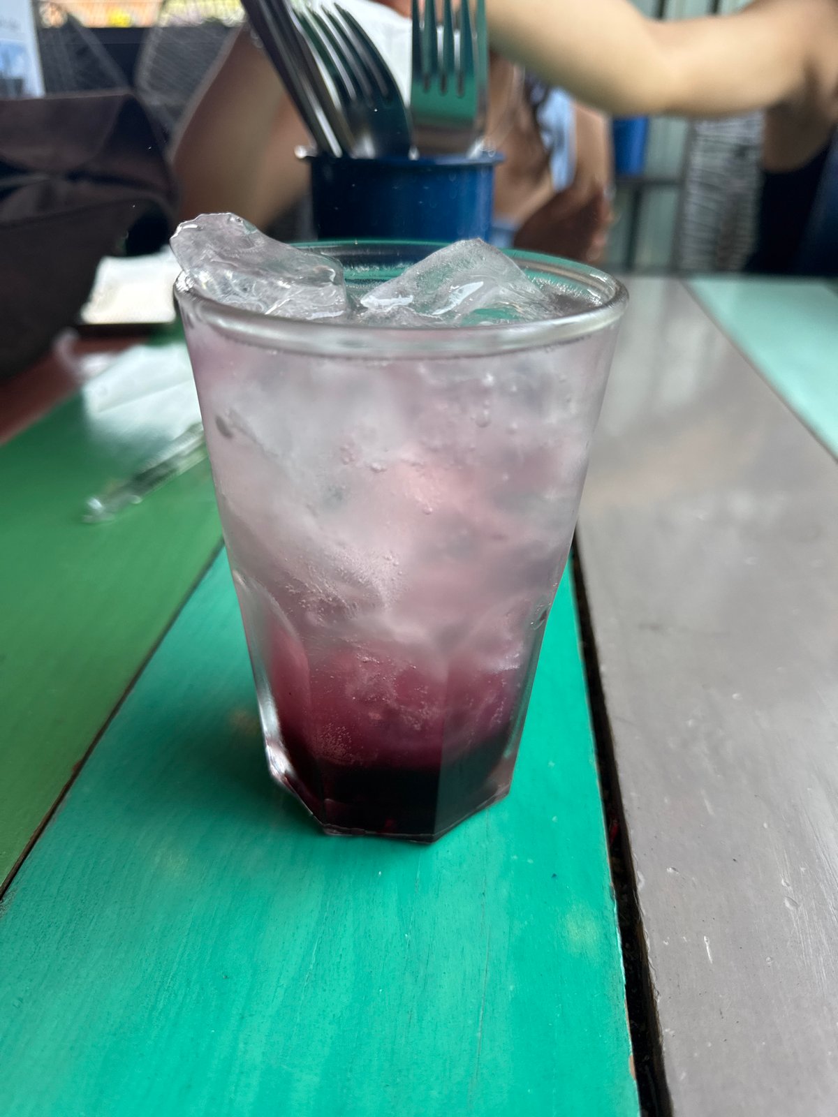 Diner captures Mexican meal and layered drink in Cholula