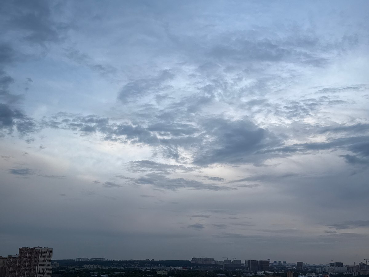 Storm clouds gather over Lyubertsy apartment blocks