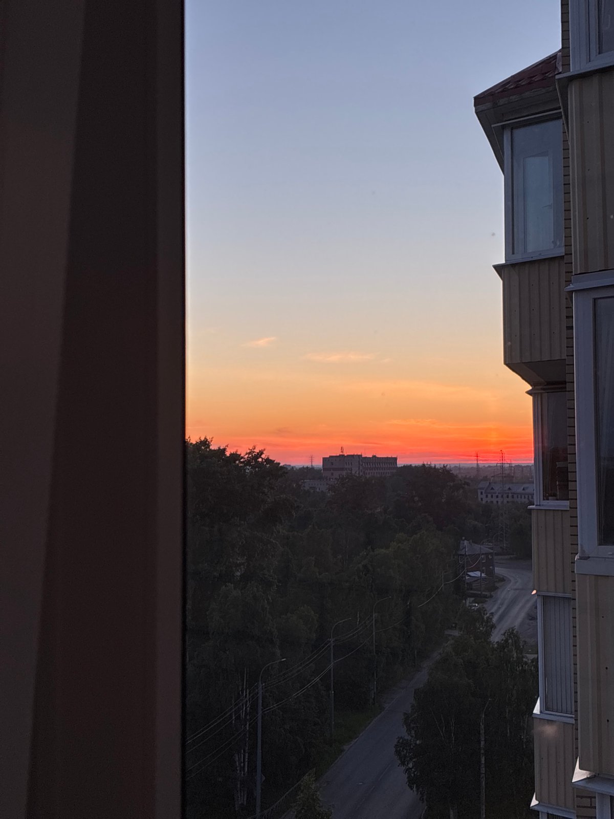 Sunset documented across urban landscape from multiple viewpoints