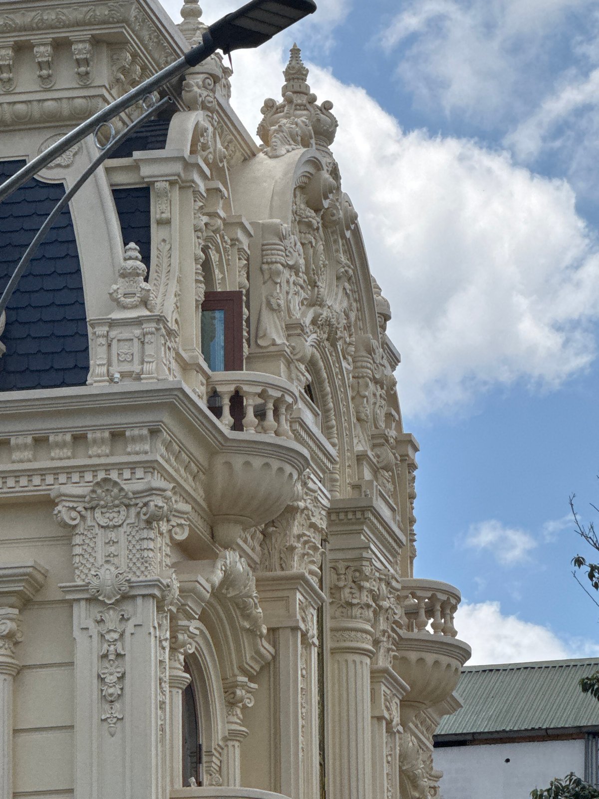 Ornate French colonial villa with golden dome, Da Lat