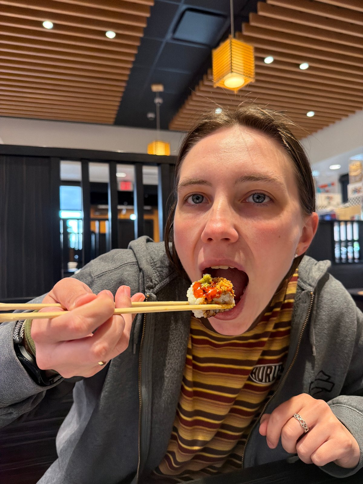 Dinner at Kura Sushi's Beaverton conveyor belt restaurant