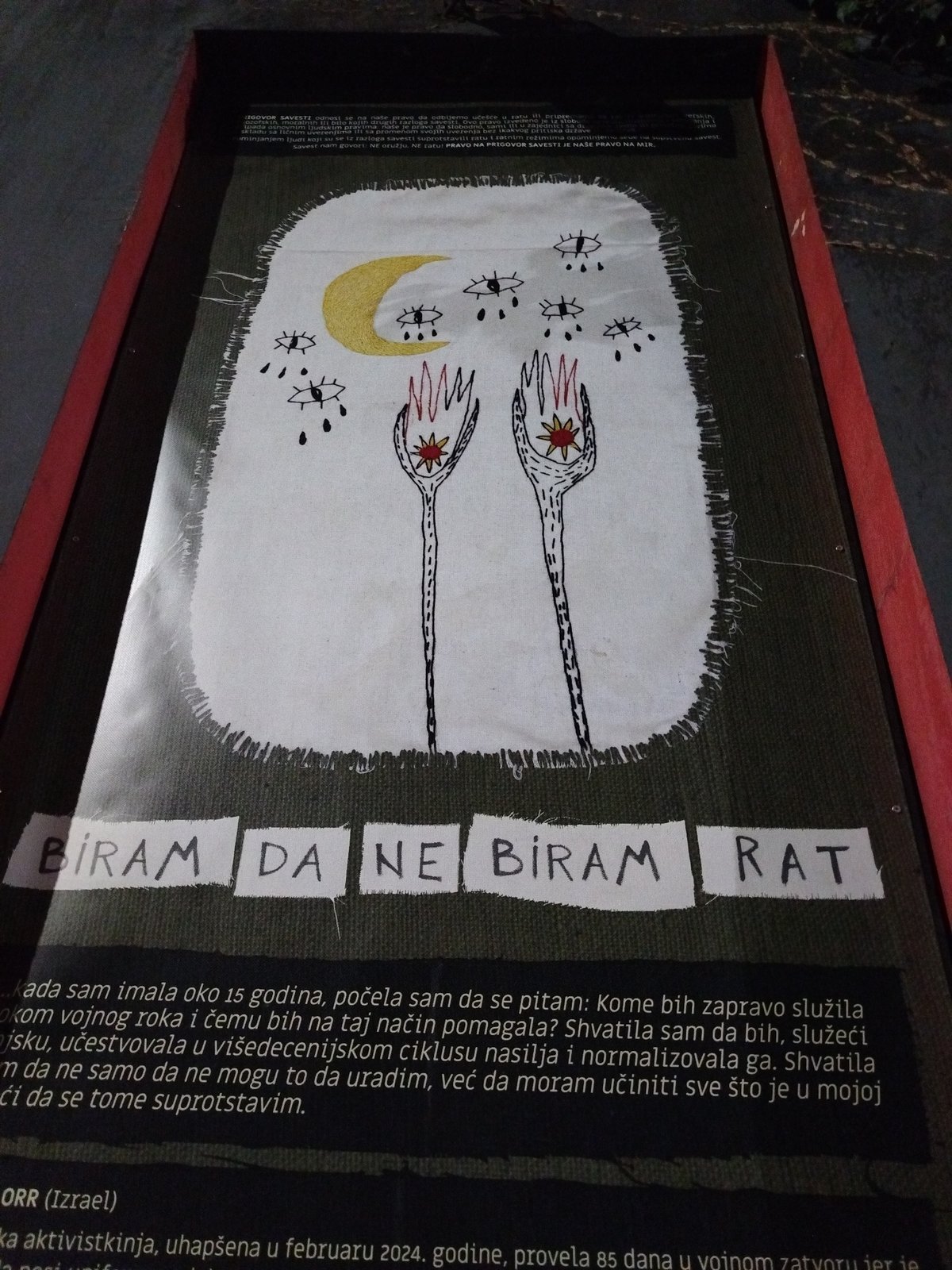 Outdoor art and punk fest posters on display in Novi Sad