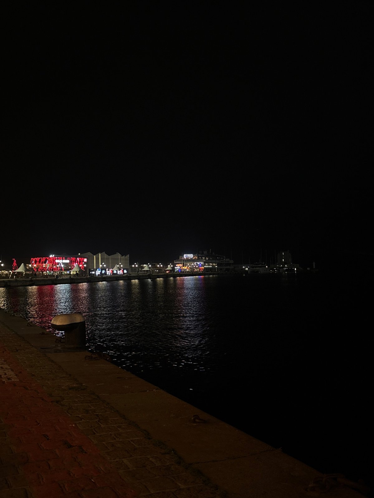 Evening waterfront scenes documented in Varna, Bulgaria harbor area