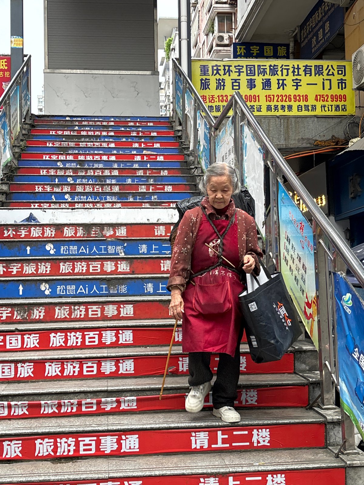 Morning street life scenes captured in Jiangjin, China
