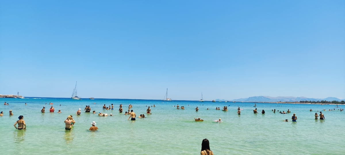 San Vito Lo Capo beach in full summer swing