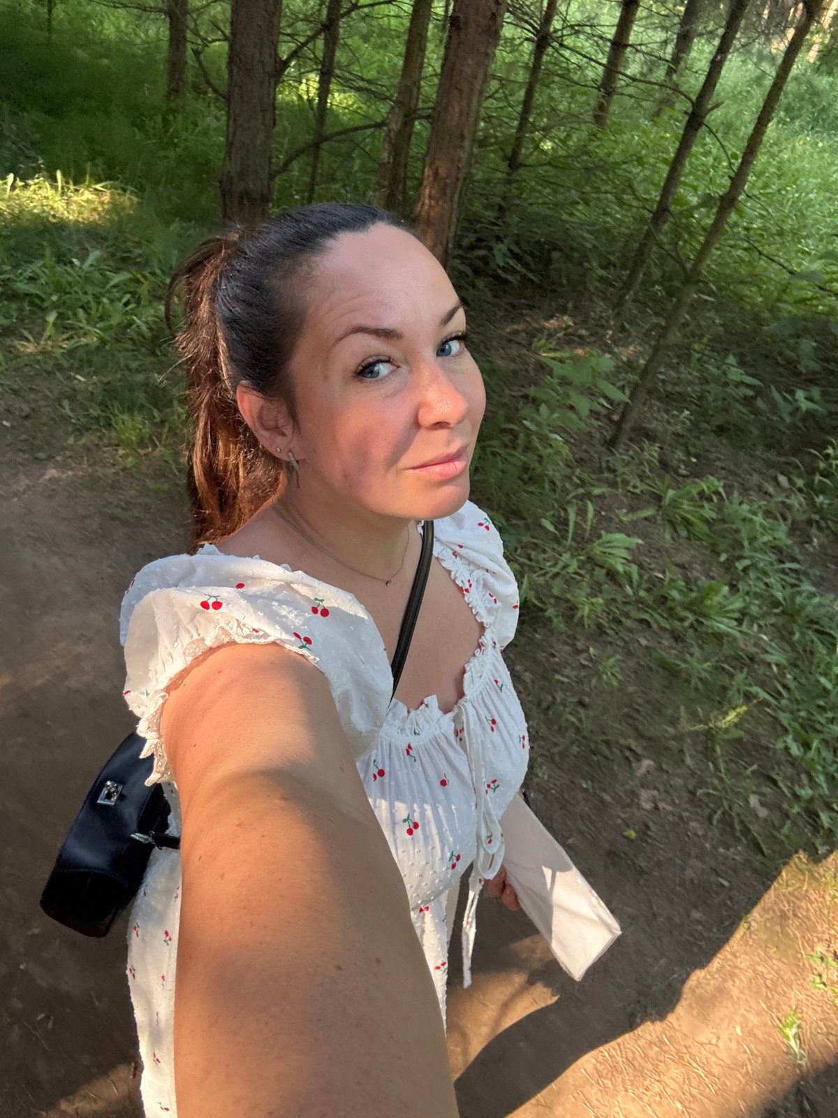 Forest walk near Chaikovsky with coffee, mushrooms, and selfies