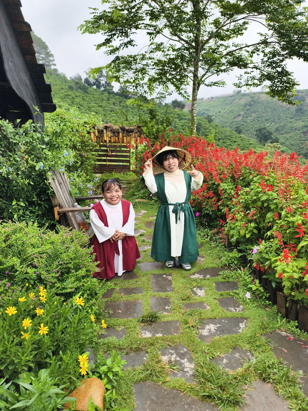 Visitors photograph at Hobbit-themed garden attraction in Vietnam