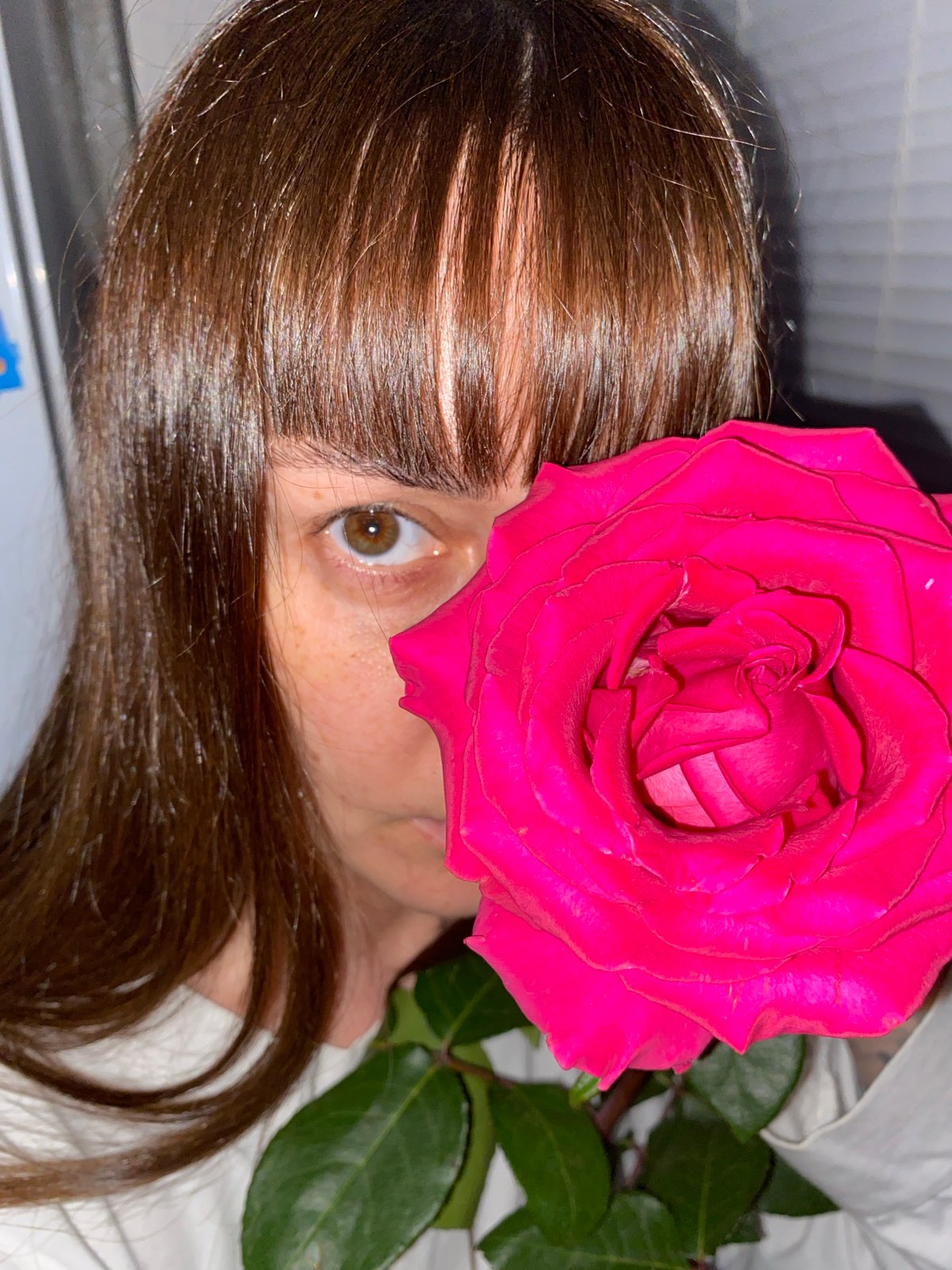 Portrait session with roses documented in Votkinsk, Russia