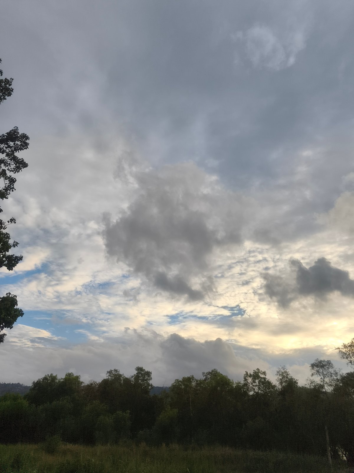 Dramatic cloudy sky captured at sunrise in Thailand