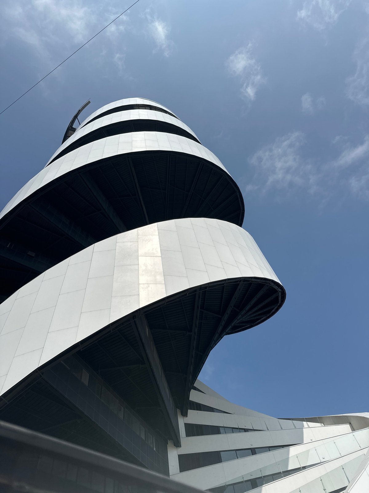 Baroque Museum's spiral architecture photographed in Tlaxcalancingo