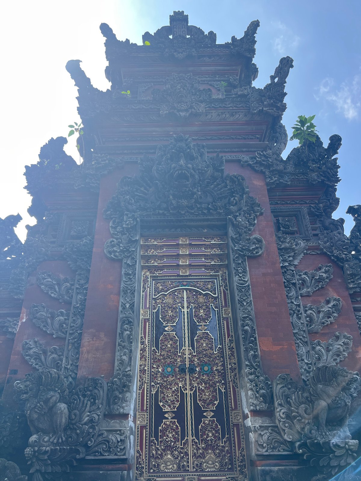 Traditional Balinese temple architecture documented in Sukawati morning visit