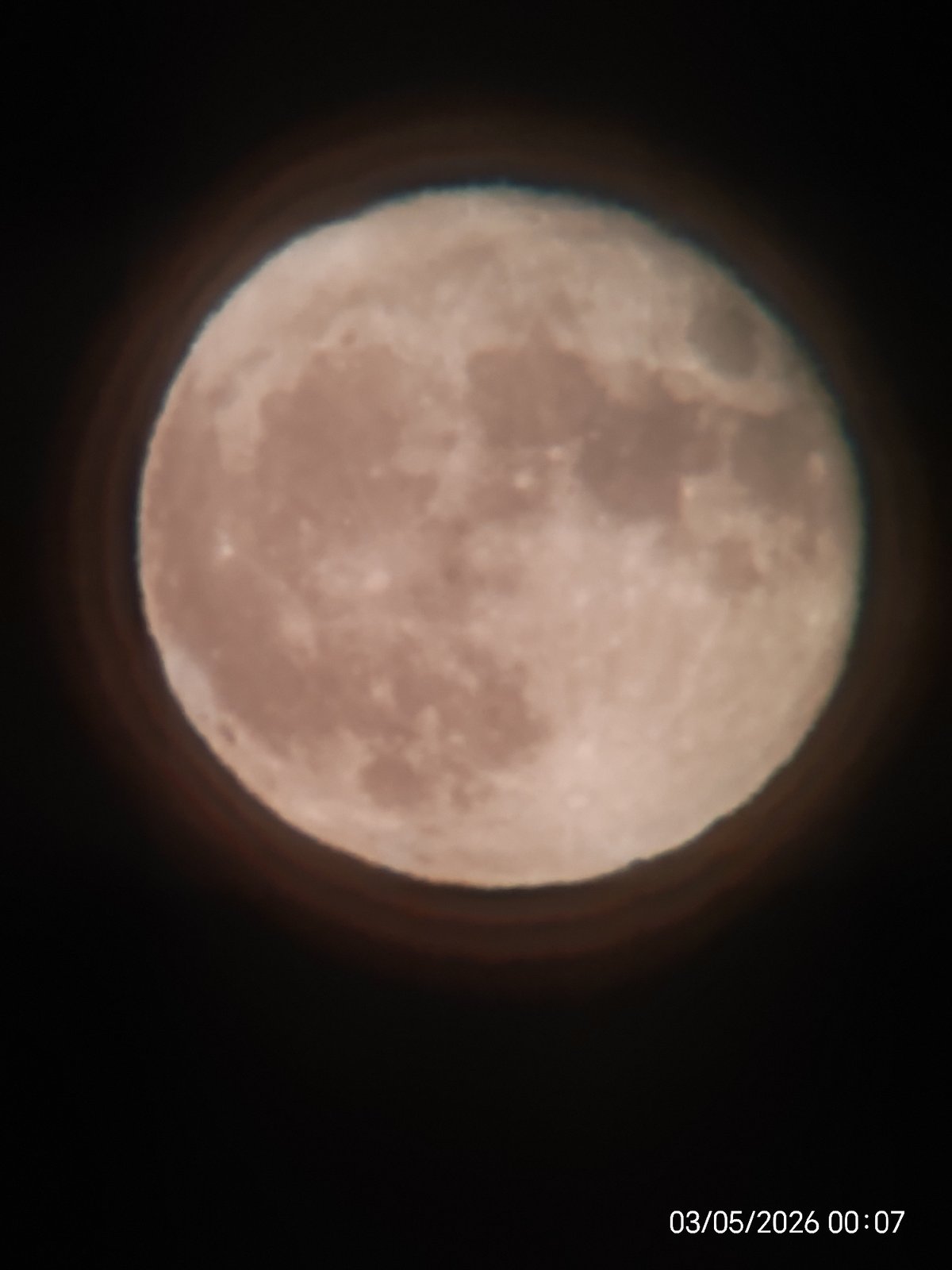 Evening moon observation and study session documented May 2