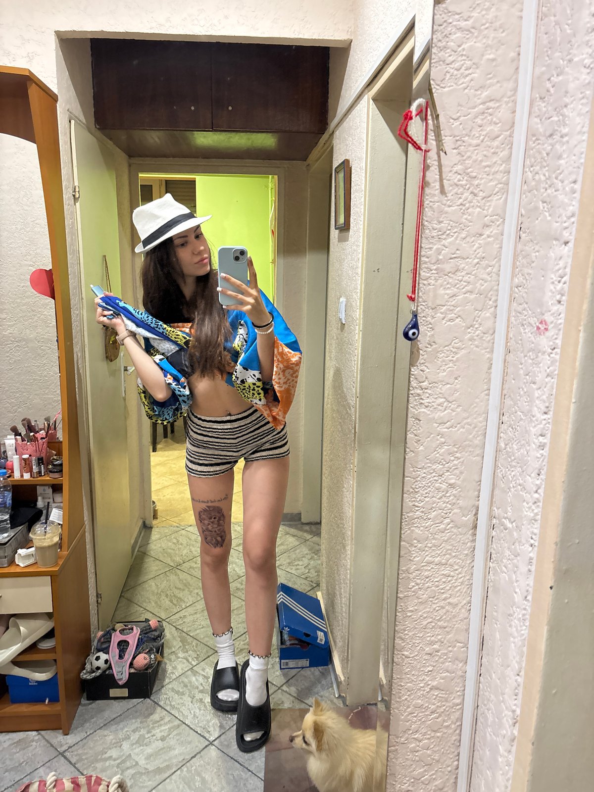 Late-night mirror selfie sessions documented across Sofia apartments