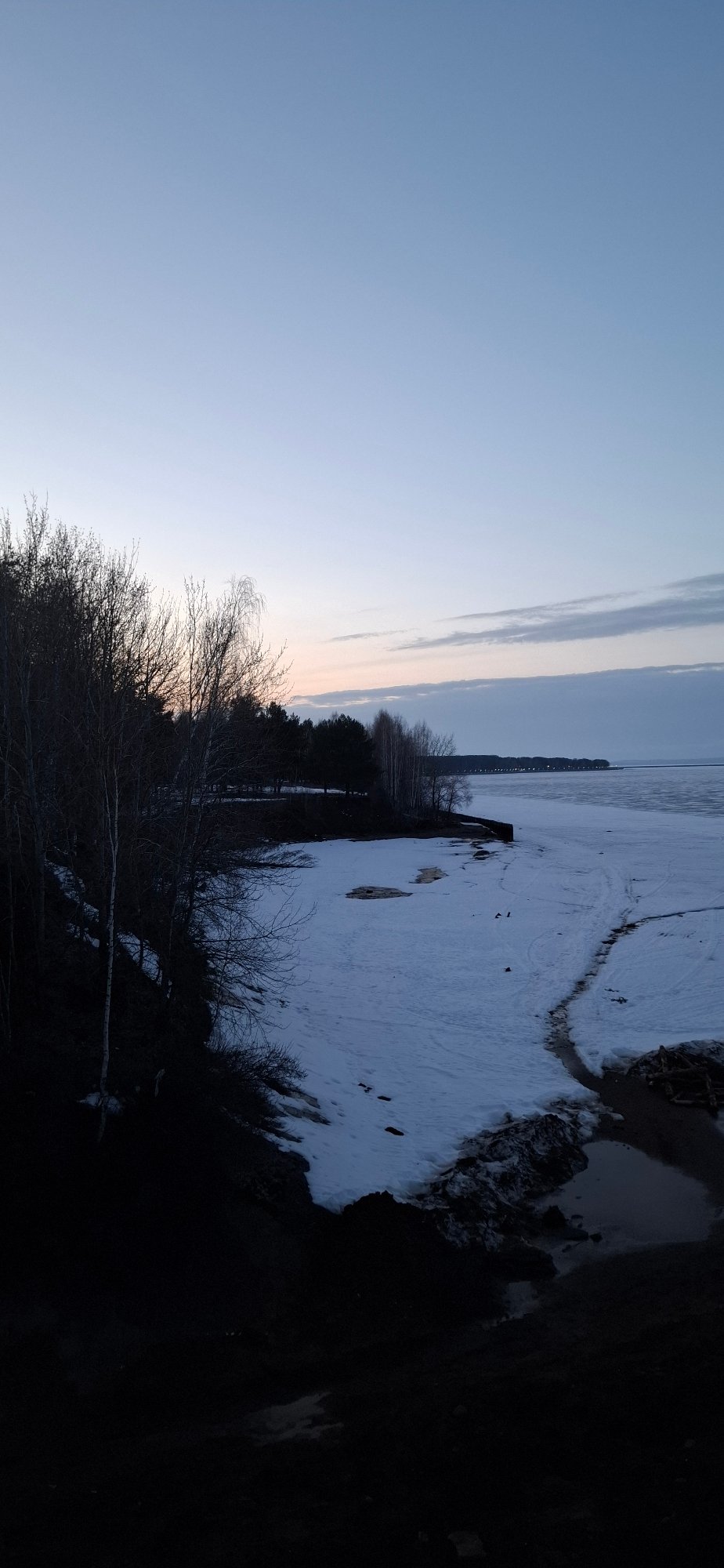 Winter documentation of Chaikovsky infrastructure and riverfront captured