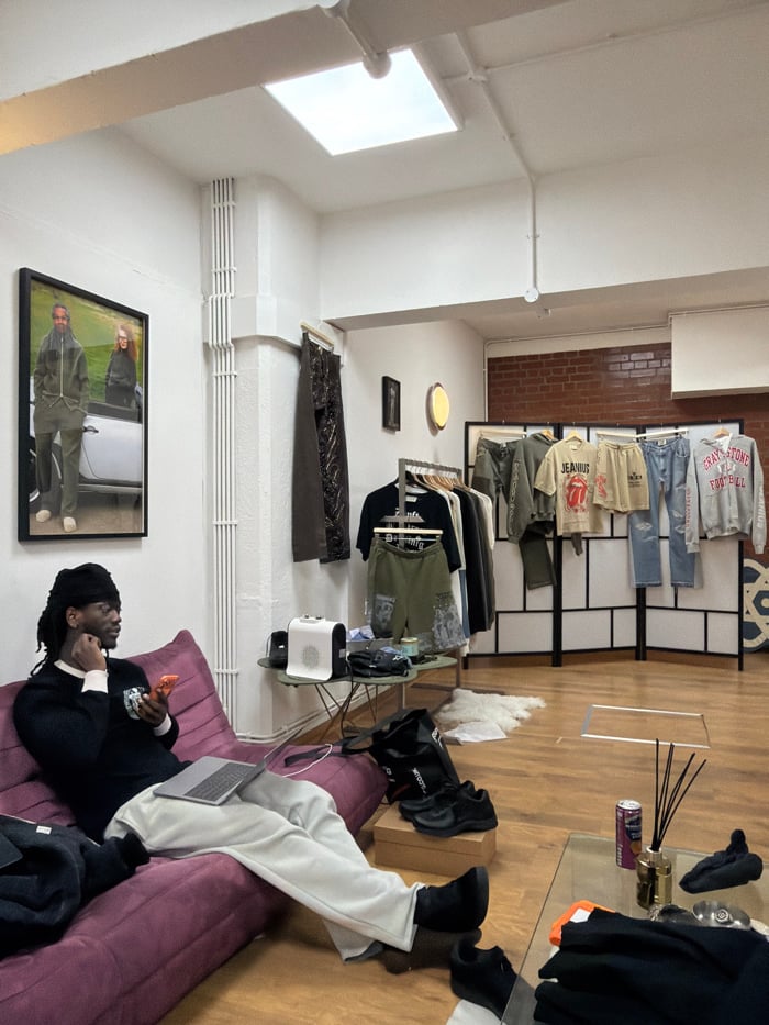 London retail store interior documented during evening hours