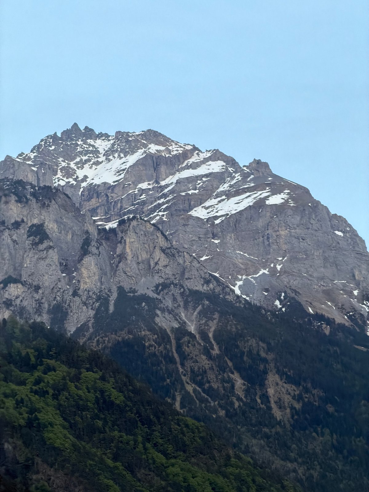Mountain landscape documented in Erstfeld, Switzerland