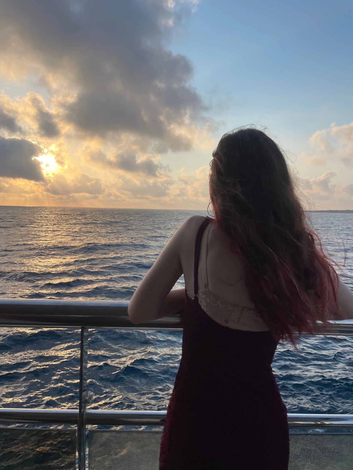 Sunset from a boat deck off the Paphos coast