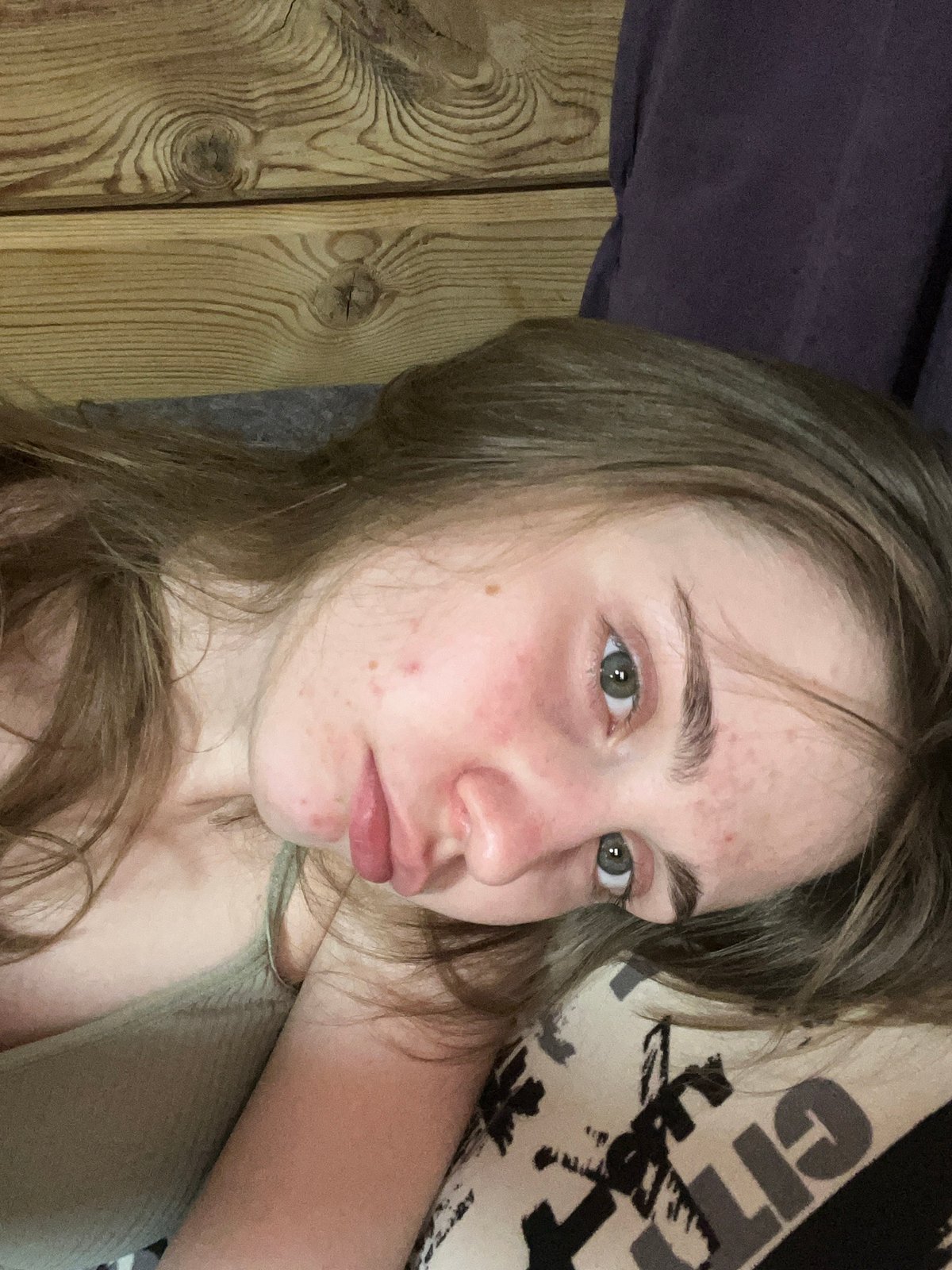 Afternoon selfie session at home in Ashkadar, Russia