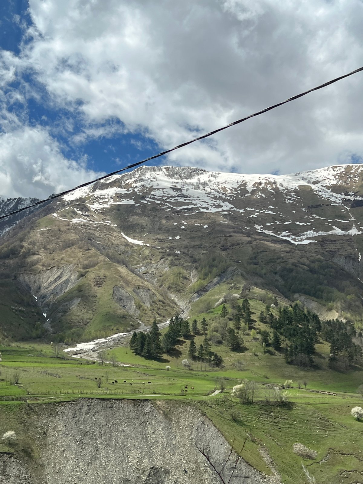 Mountain landscape documented in Zemo Mleta, Georgia