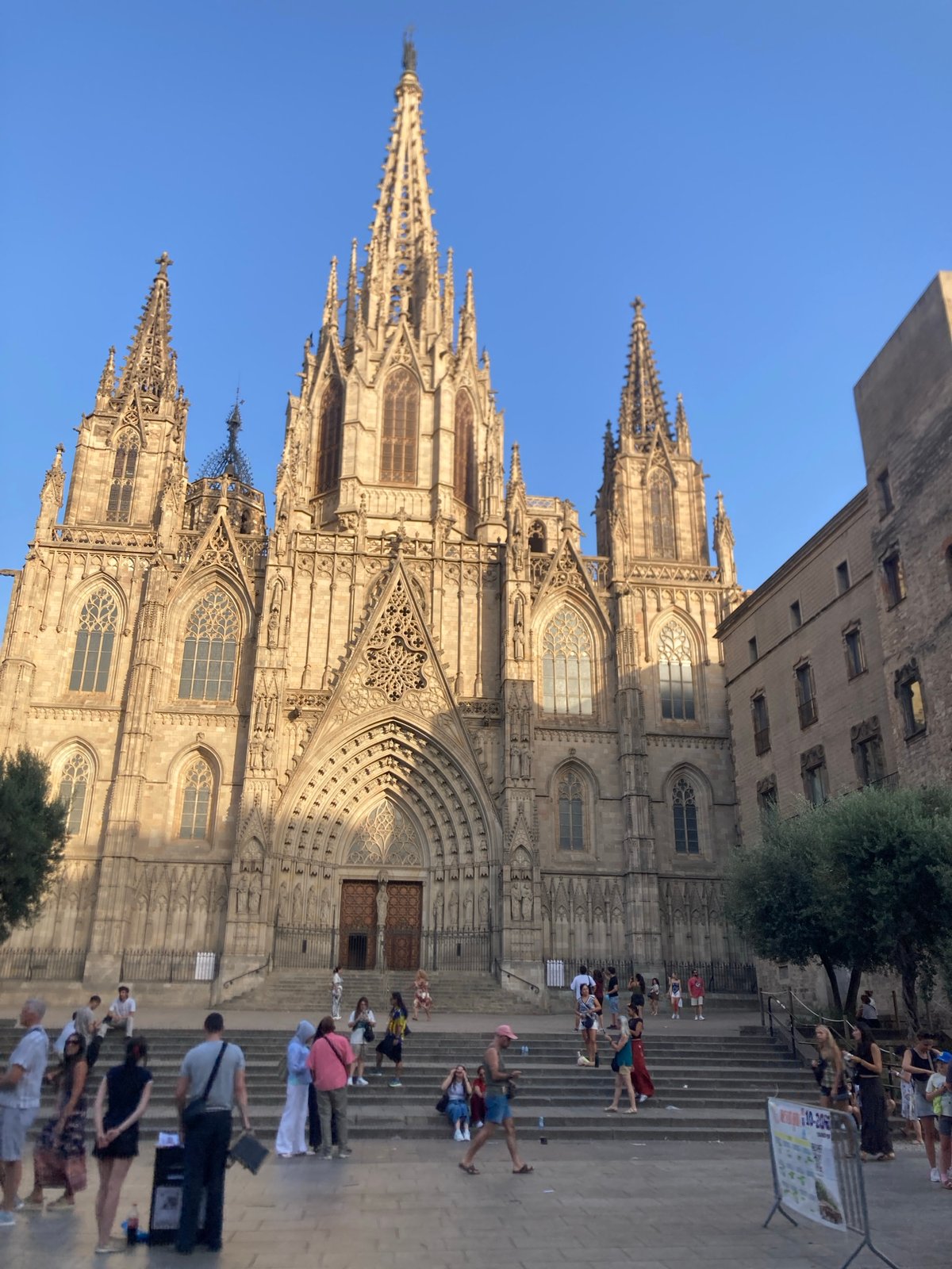 Gothic Quarter streets and cathedral, Barcelona