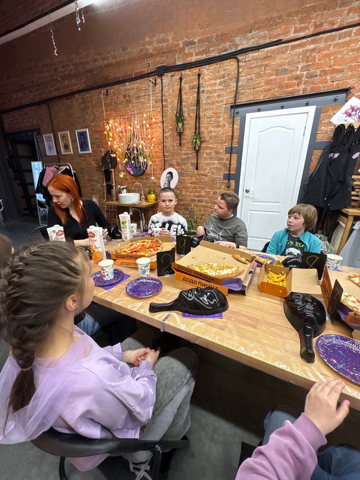 Children's party and rainy day moments in Chaikovsky, Russia