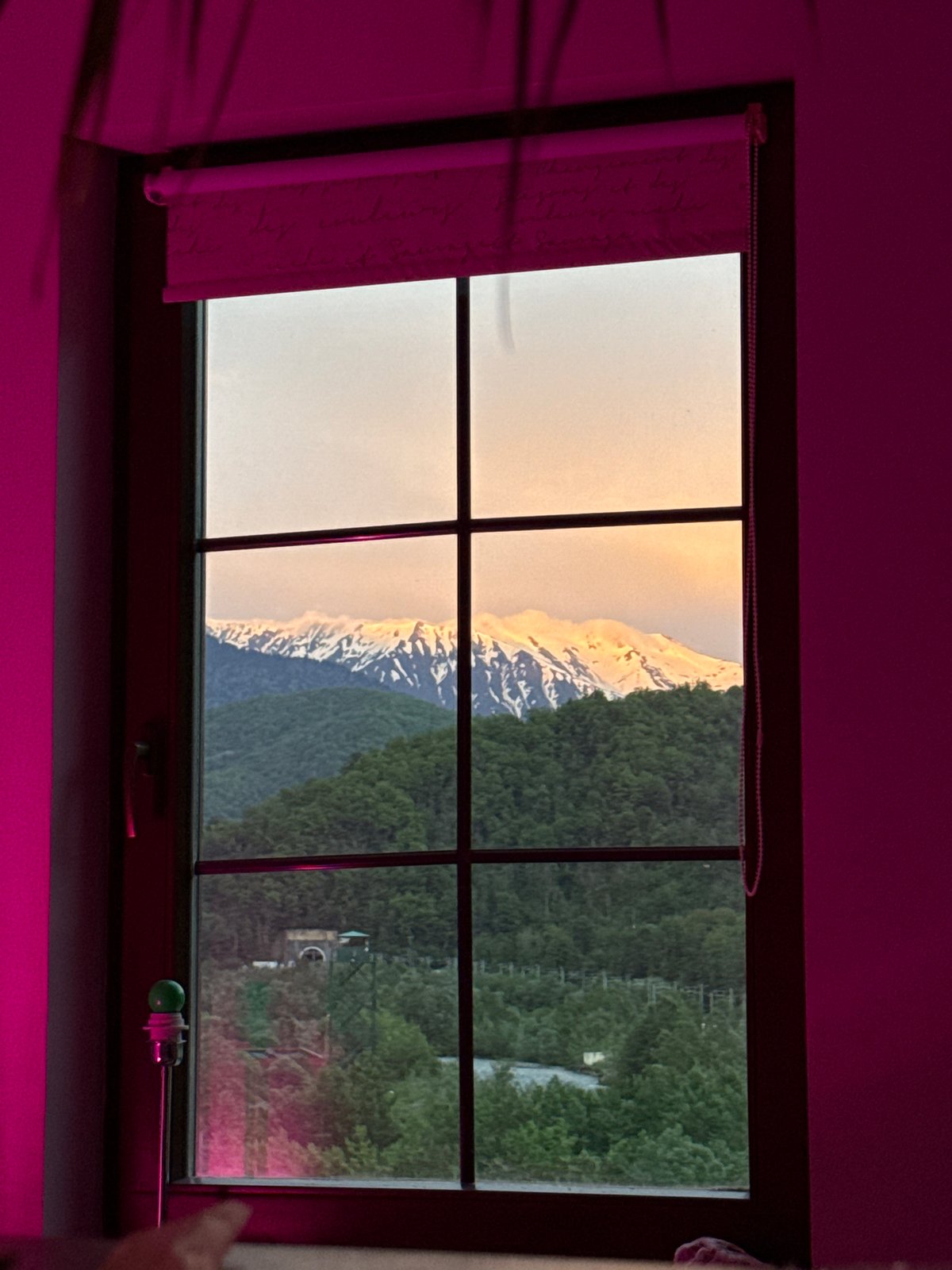 Sunset mountain views documented in Krasnaya Polyana, Russia
