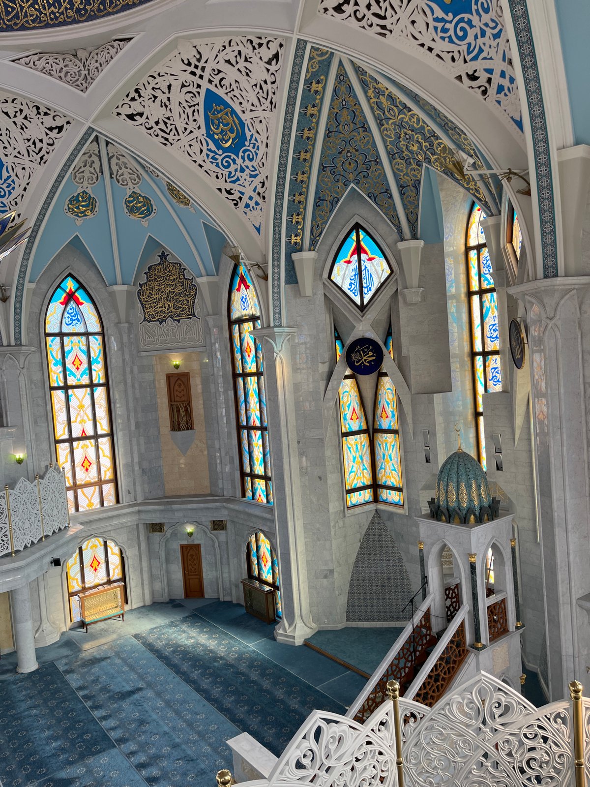 Interior view documented at Qolşärif Mosque in Kazan