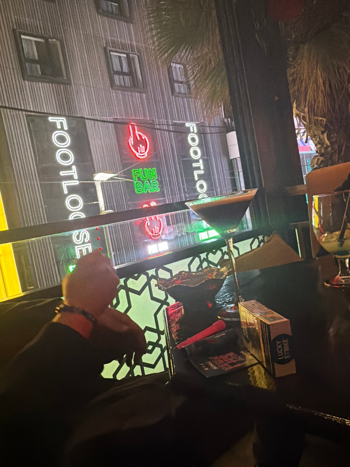 Upside-down bar view captured in Saint Julian's Malta