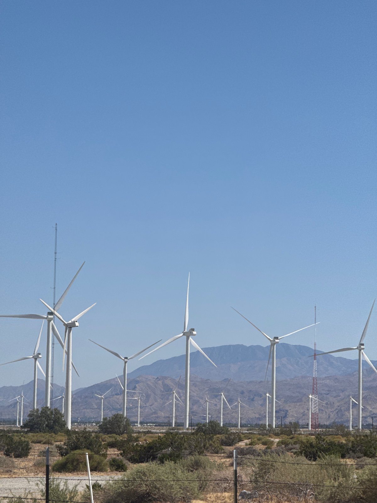 Wind farm documented near Palm Springs, California