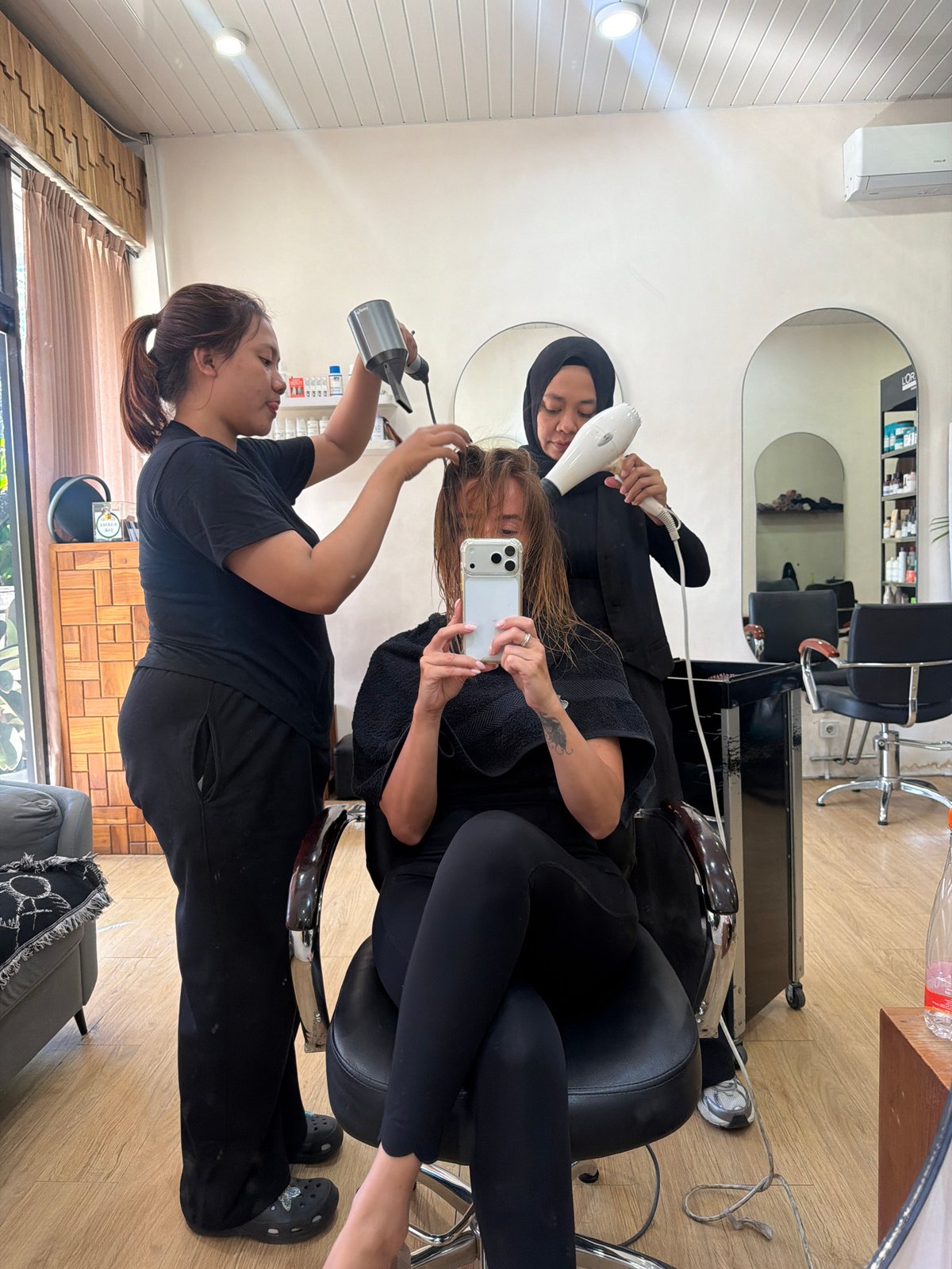 Salon session in North Kuta, Bali