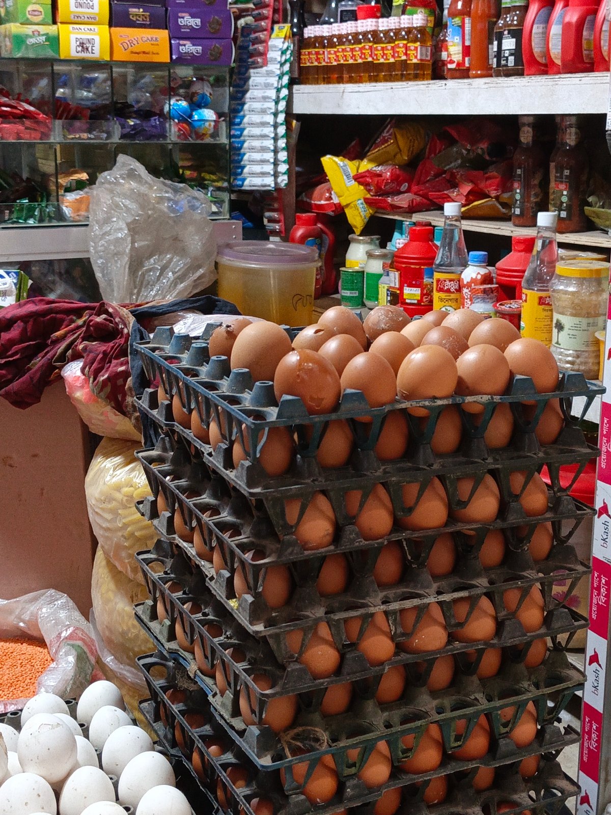 Morning market activity documented in South Asian urban district