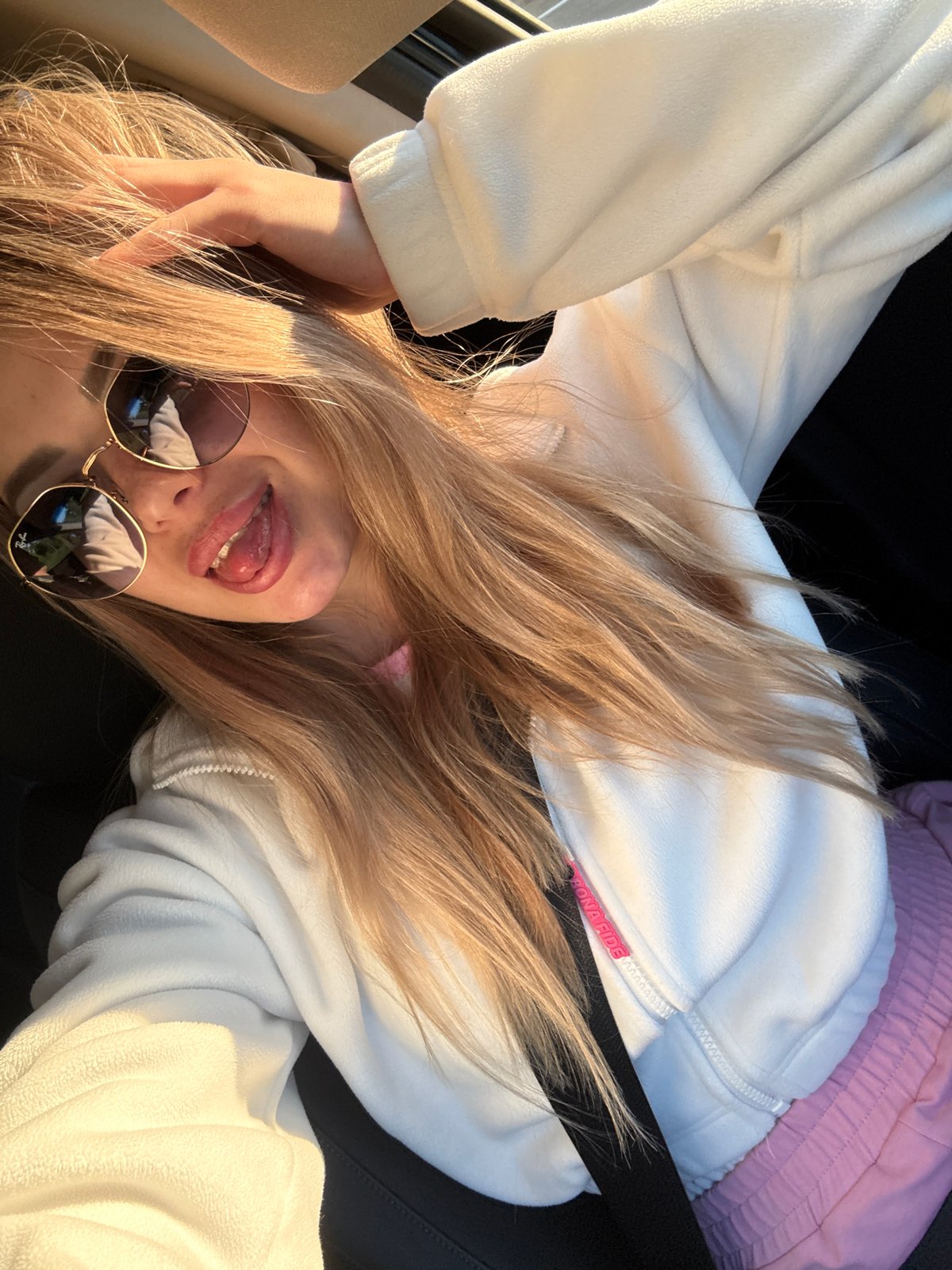 Sunset selfies and open road shots from an evening drive