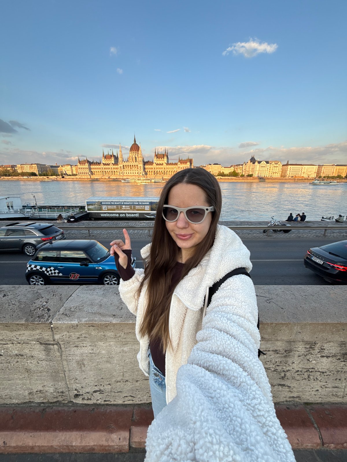 Ray-Ban Meta glasses photographed framing Budapest Parliament Building