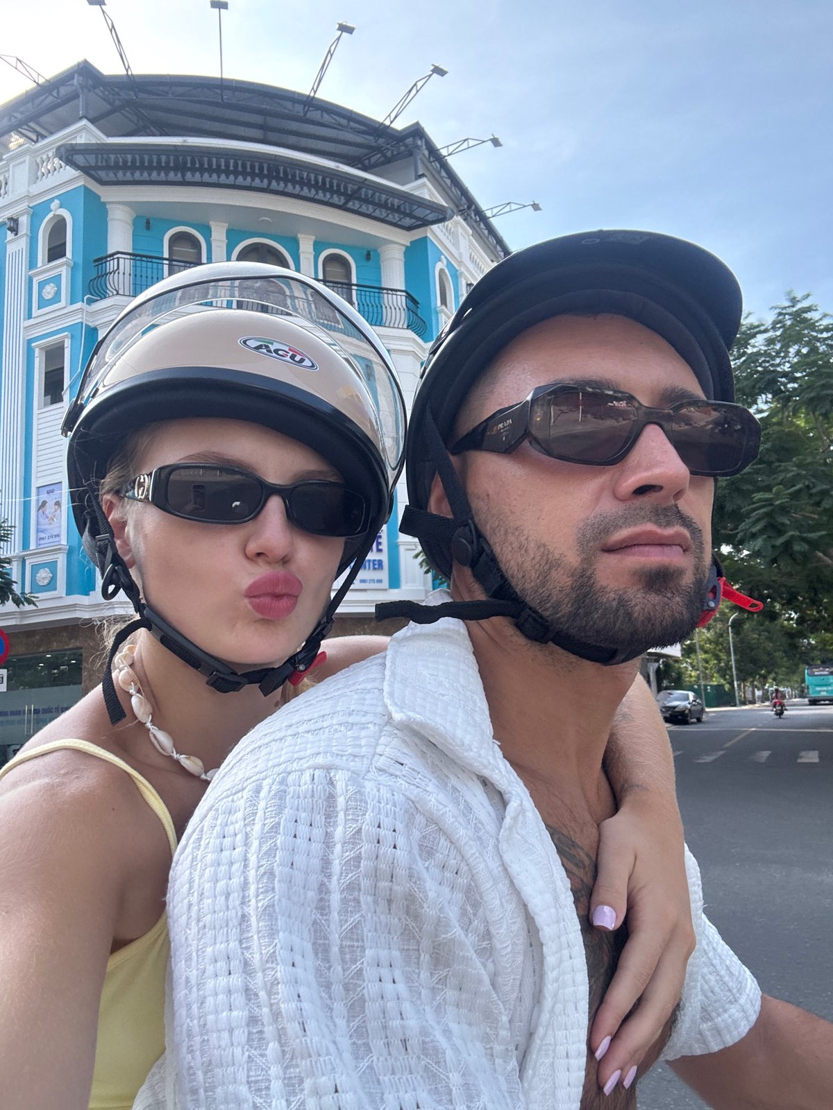 Street-level moments in Nha Trang with mountains in the backdrop
