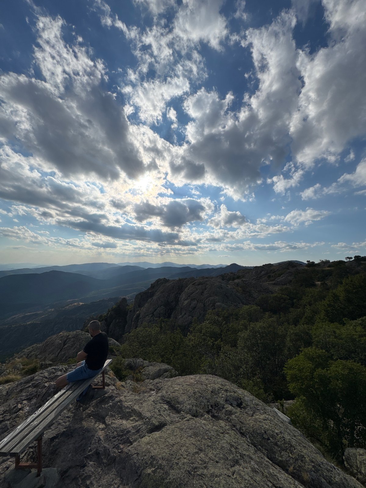 Hilltop overlook above Ichera with wide views across Bulgaria