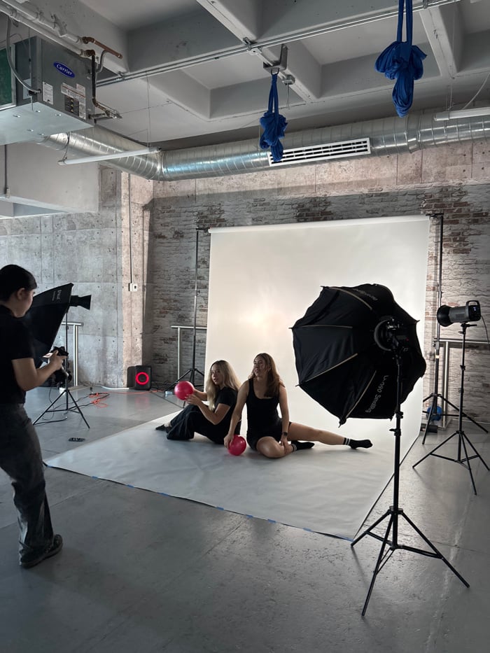 Photography studio session captured over three hours