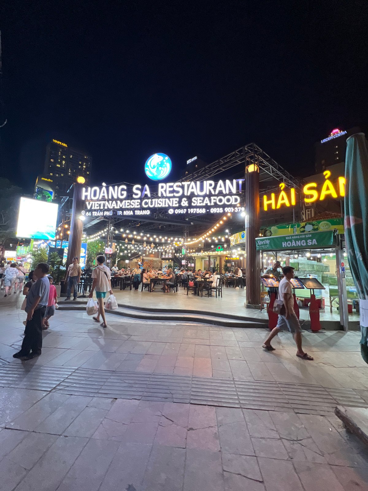 Nha Trang's beachfront strip buzzing on a summer night