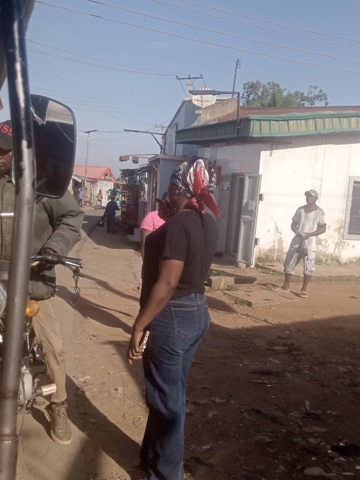 Morning street life in Gura Top, Nigeria