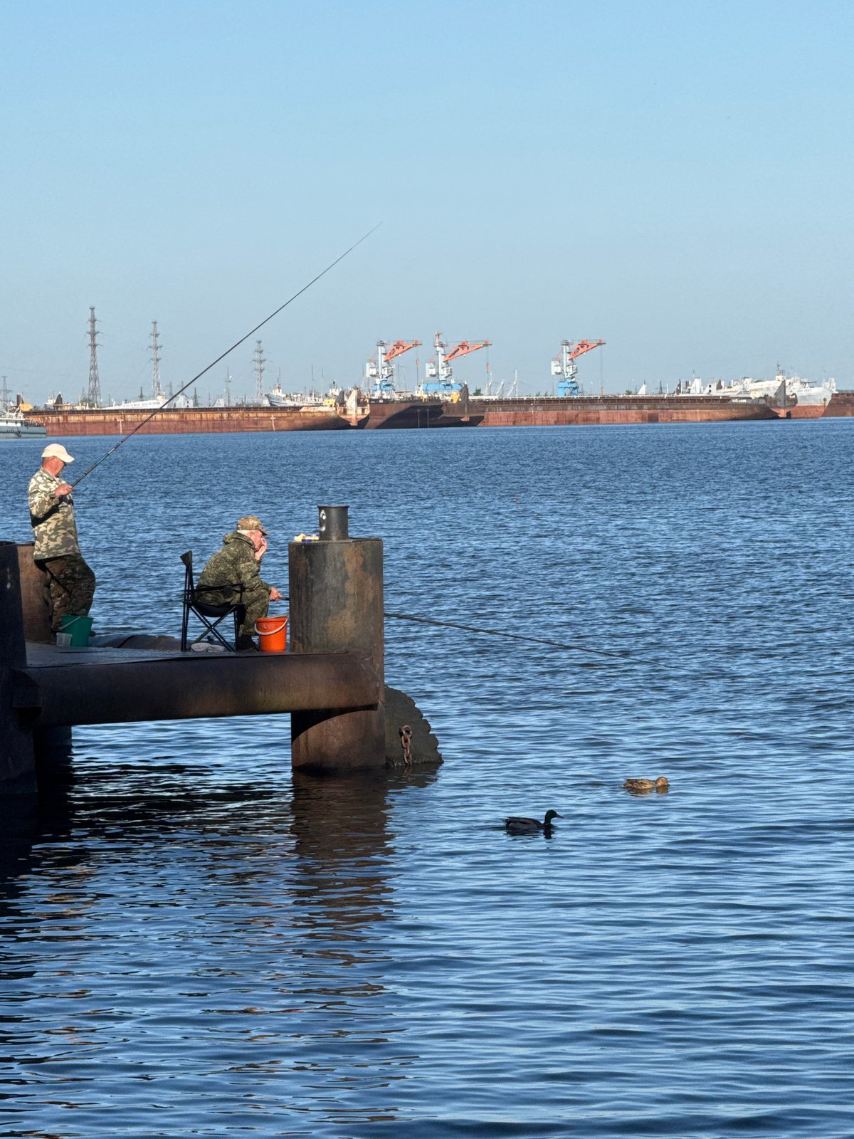 Early morning fishing scene documented in Chaikovsky, Russia