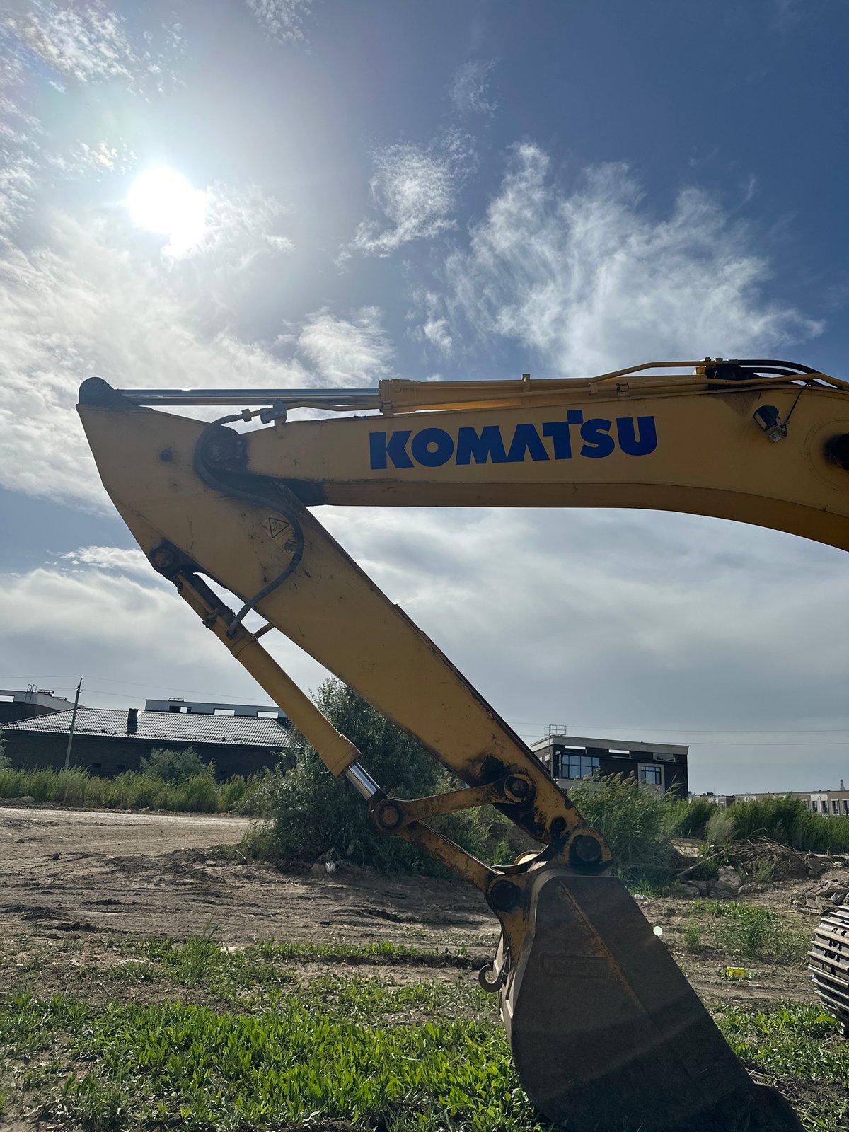 Heavy machinery at work on an Astana construction site
