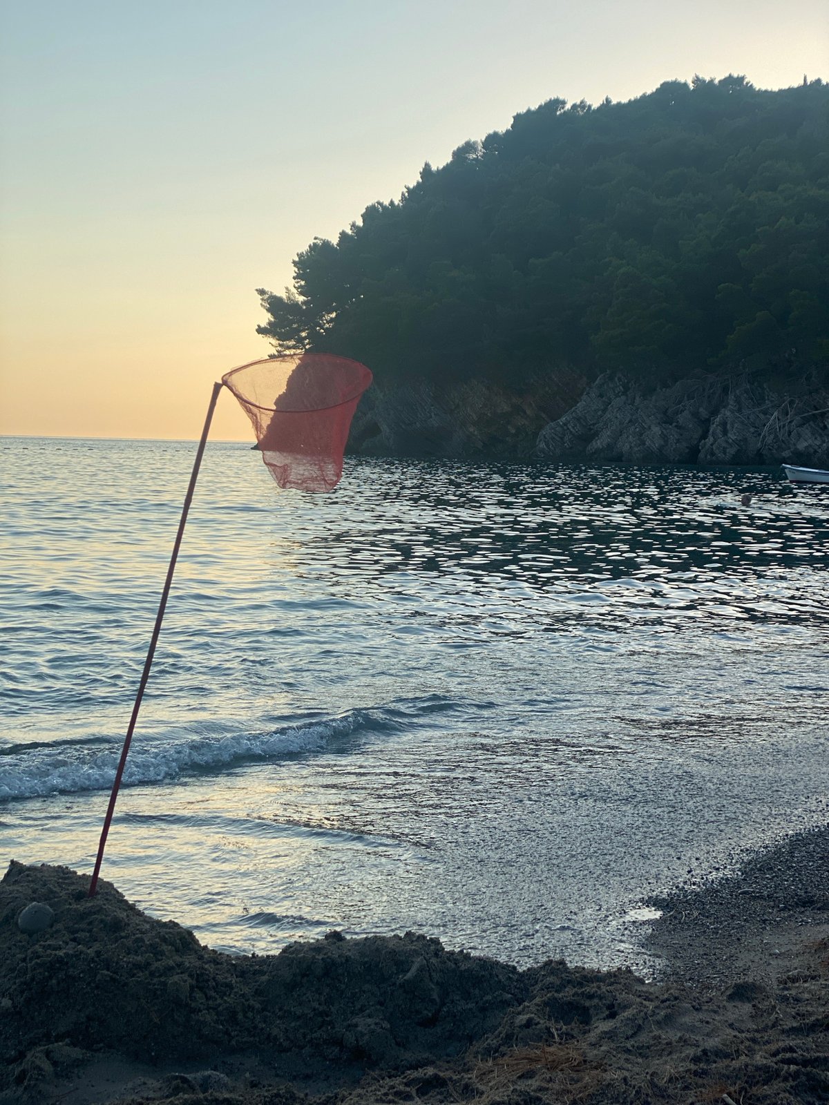 Golden hour along the Petrovac coastline in Montenegro
