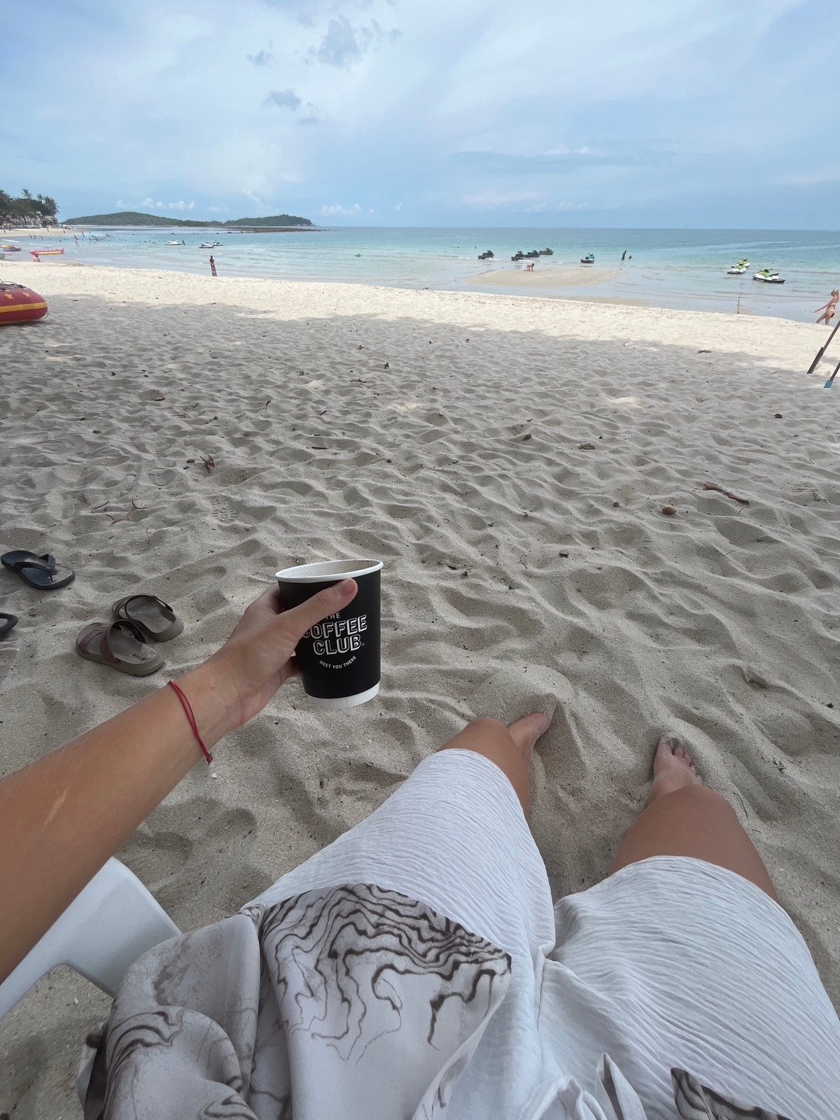 Morning market browse in Baan Chaweng, coffee on the beach