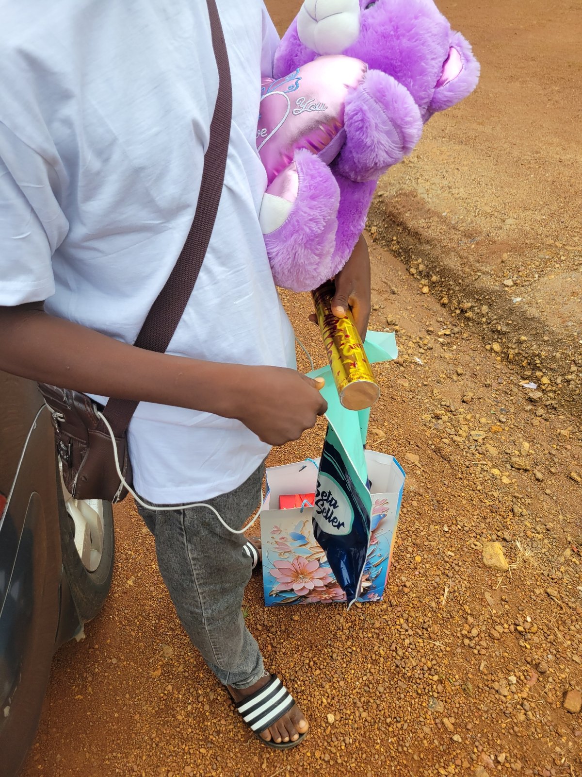 Celebration gathering with teddy bears, signed shirts in Durumi