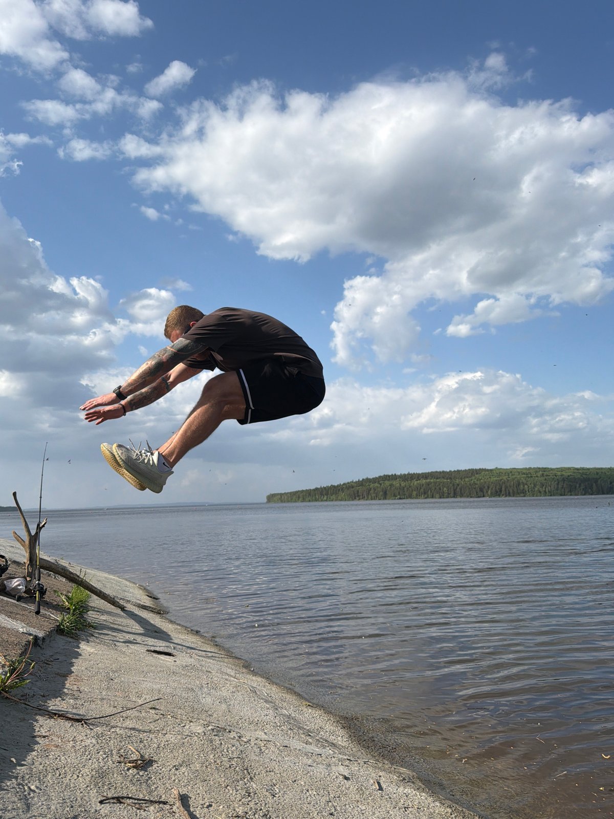 Beach day scenes documented across Chaikovsky, Russia waterfront