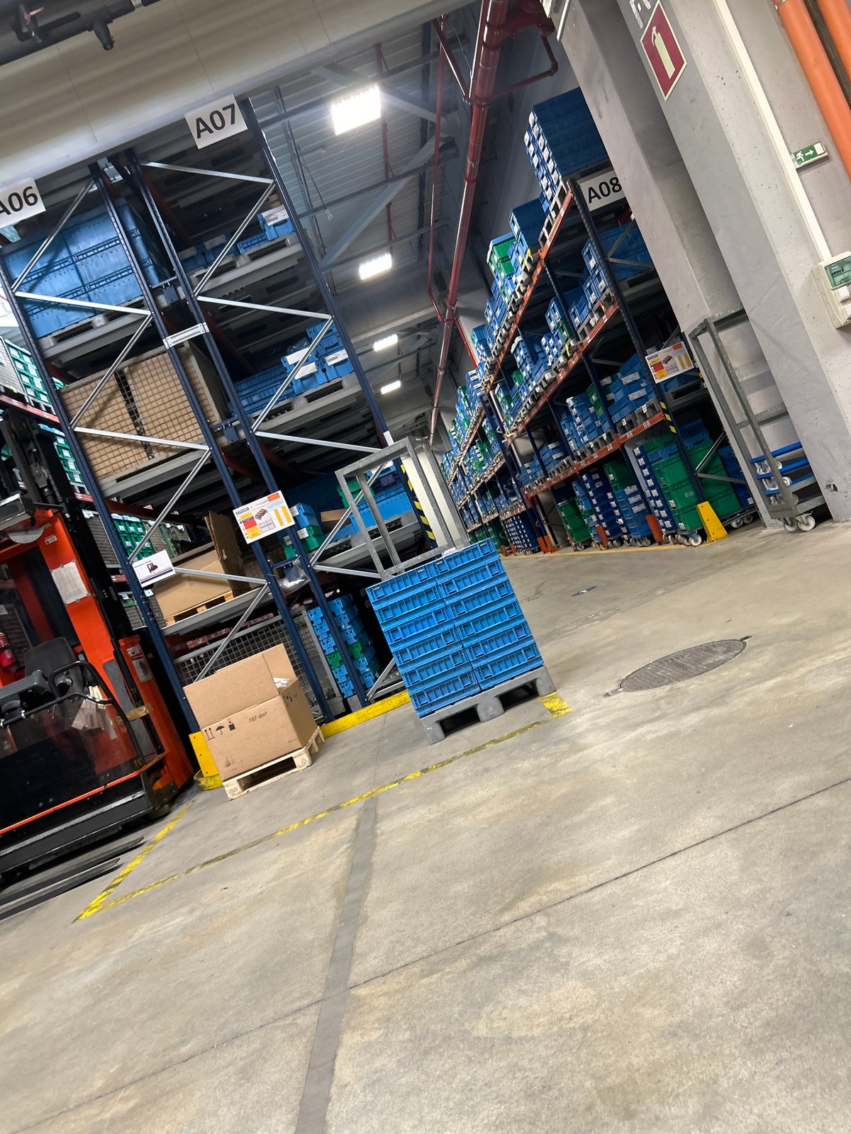 Worker documents coffee break at Bulgarian industrial facility