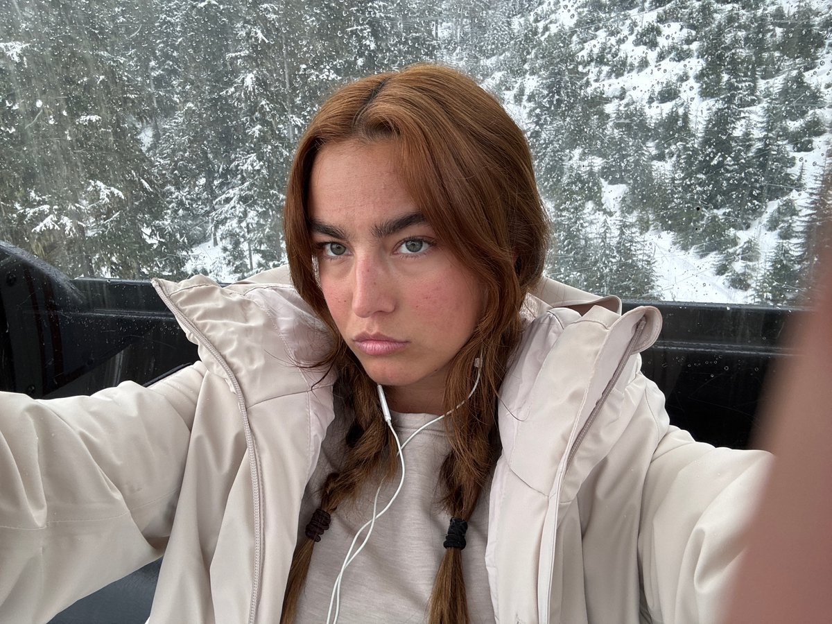 Woman photographed at Whistler ski resort in evening