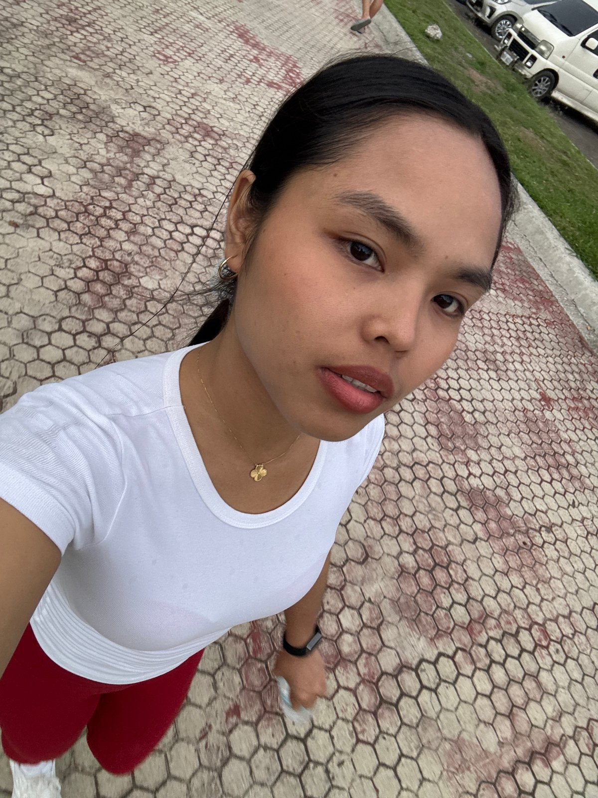Woman documents coastal visit in Davao City, Philippines